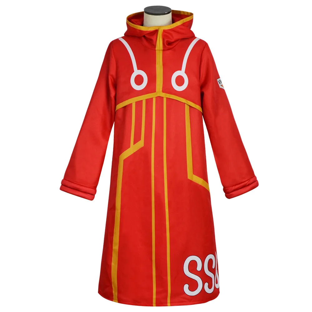 Egghead Island Costume Monkey D Luffy Robe Cosplay Costume 163 Luffy Jacket Coat Hat Outfit Halloween Suit