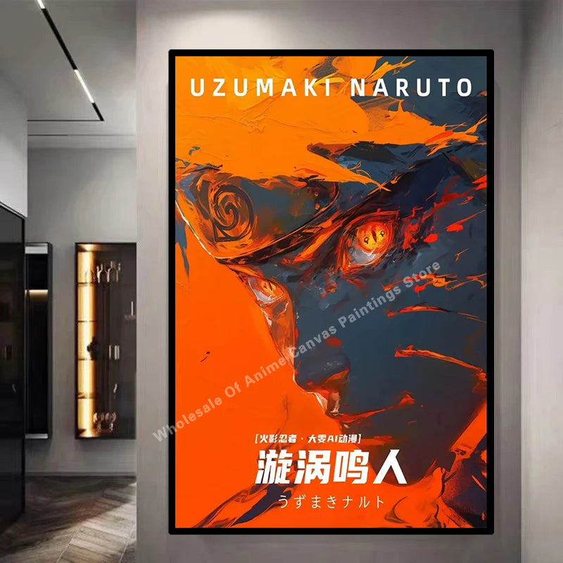Naruto poster by Kakashisuke Itachi Uchiha Akatsuki Anime character oil painting modern home decoration mural