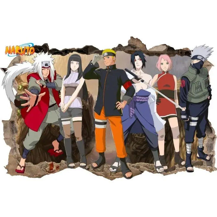 Naruto Wall Stickers, Personalized 3D Three-dimensional Adhesive Wall Stickers, Waterproof Glass Stickers, Decorative Paintings