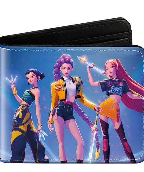 Devil Hunter Pu Anime Print Short Mini Wallet Rumi Mira Zoey Saja Boys Figure Change Storage Bag Birthday Gift