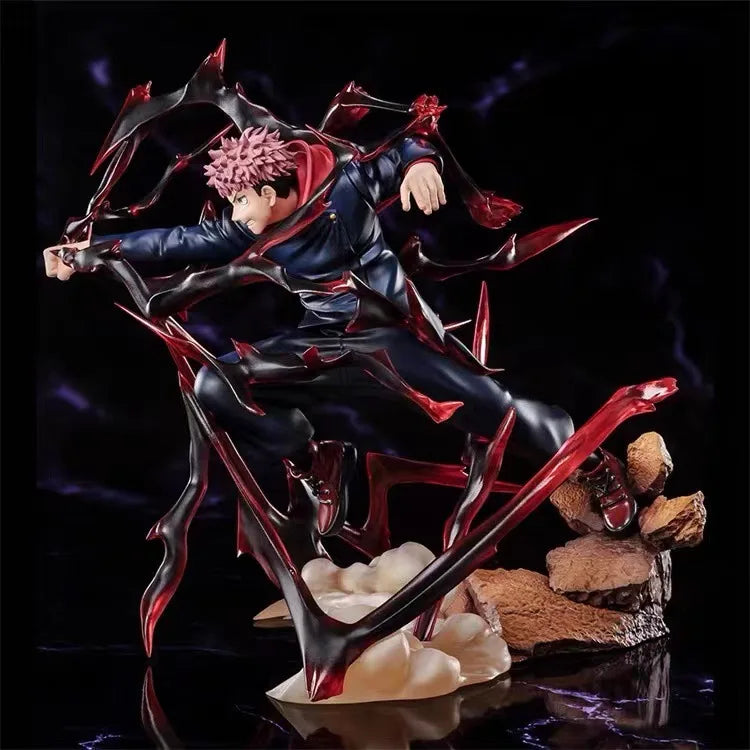 19cm Jujutsu Kaisen Itadori Yuji black flash action figure collection toys Christmas gift doll with box