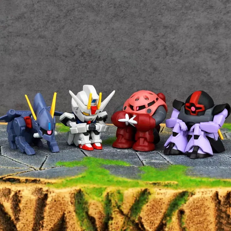 Gundam Gashapon Toys Sitting Posture Waiting Styling Series 2 Anime Figures Dom Strike PVC Model Decoration