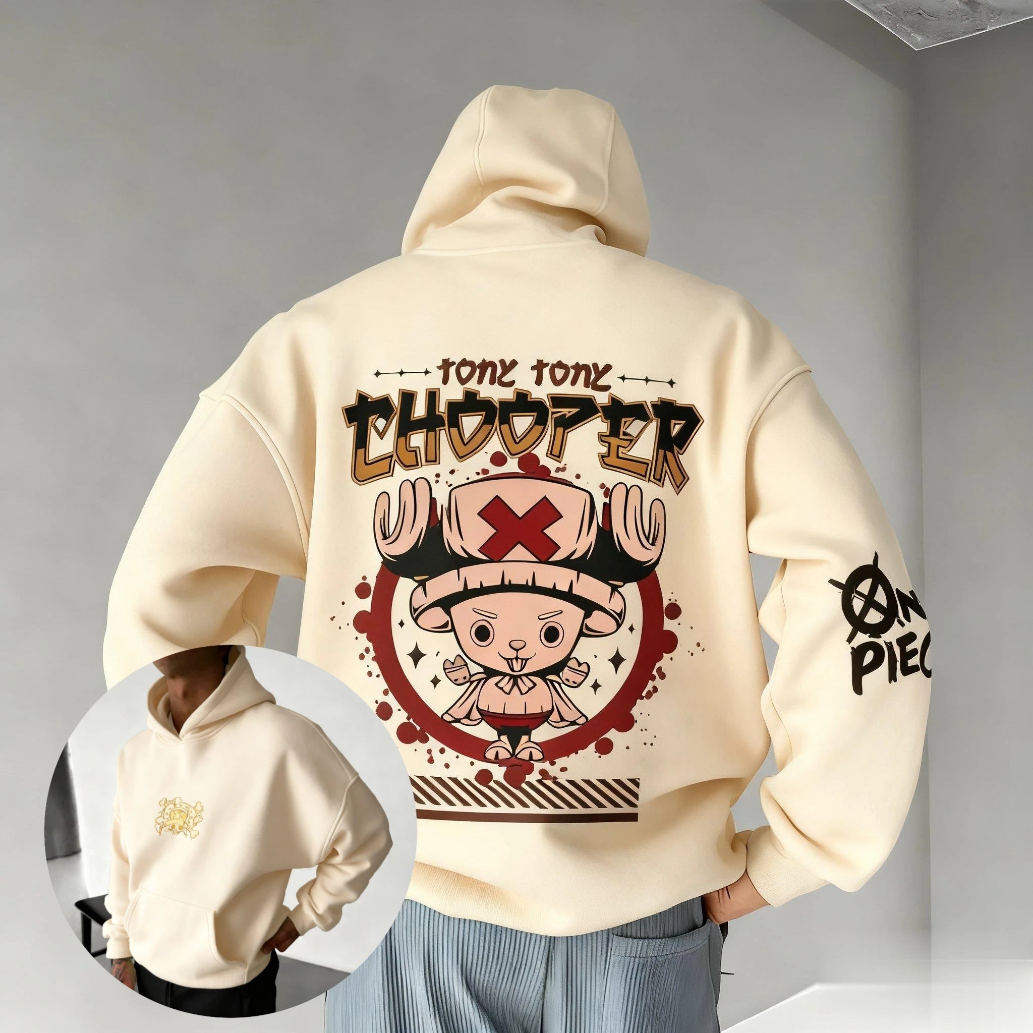 One Piece Anime Chopper Pullover Hoodie Men Women Autumn Winter Trendy Streetwear Casual Graphic Print Cosplay Hooded Sweatshirt