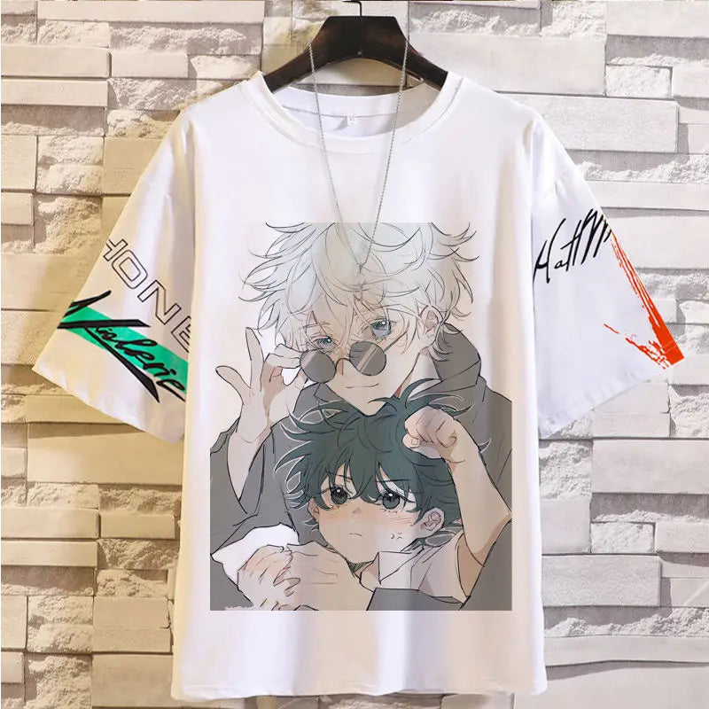 Anime Summer Jujutsu Kaisen T-Shirt Gojo Satoru Clothes Men and Women Fashion T Shirts Short Sleeves Casual Tops birthday gifts