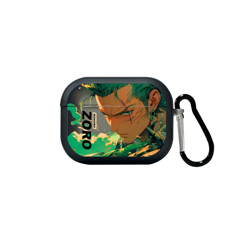 Anime One Piece Luffy Zoro Earphone Case For AirPods 4th 3rd 2nd Pro Pro2 Headphone Headset Wireless Protection Cover Funda