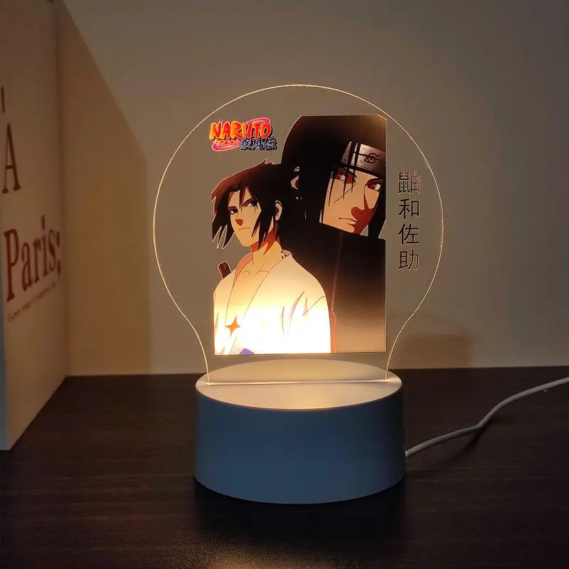 New Animation Naruto anime peripheral light-up stand night light Naruto Sasuke Uchiha Itachi Gaara Kakashi Tsunade holiday gift