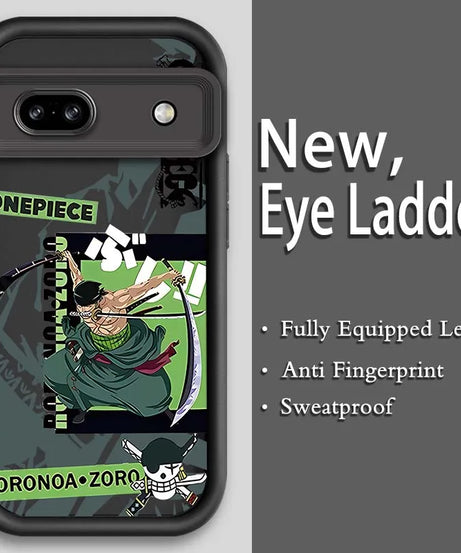 Anime Zoro One Piece Luffy Art Phone Case For Google Pixel 9 8A 8 7 7A Pro XL 5G Eye Ladder Soft TPU Shockproof Cover