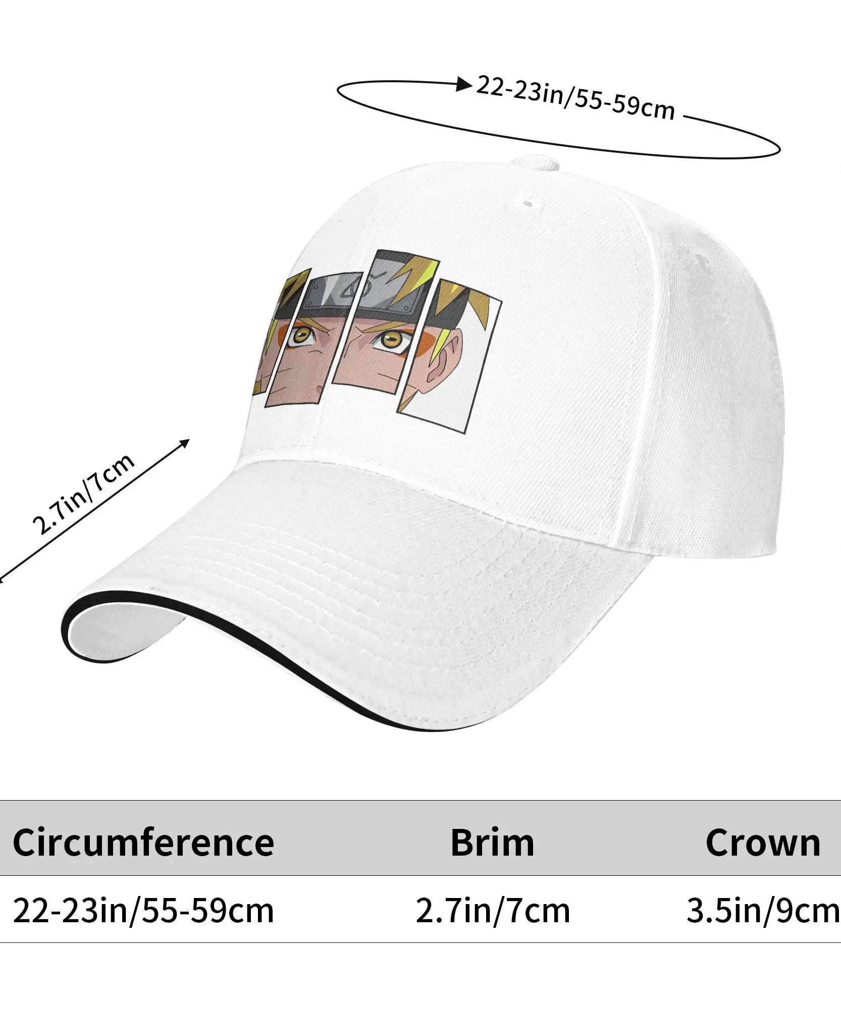 Naruto Anime Adjustable Baseball Cap – Unisex Summer Sun Hat