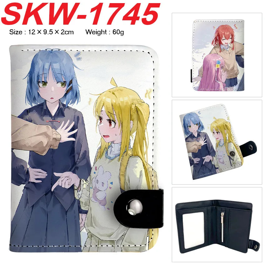 BOCCHI THE ROCK! Anime Yamada Ryo Synthetic Leather Short Men Wallet Gotoh Hitori Card Holder Purse