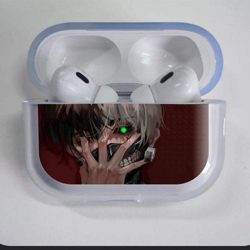 Anime Tokyo Ghoul black Matte Airpods Case for Airpods 3 2 1 Bluetooth Headphone Cover Kaneki Ken For Airpods Pod Case