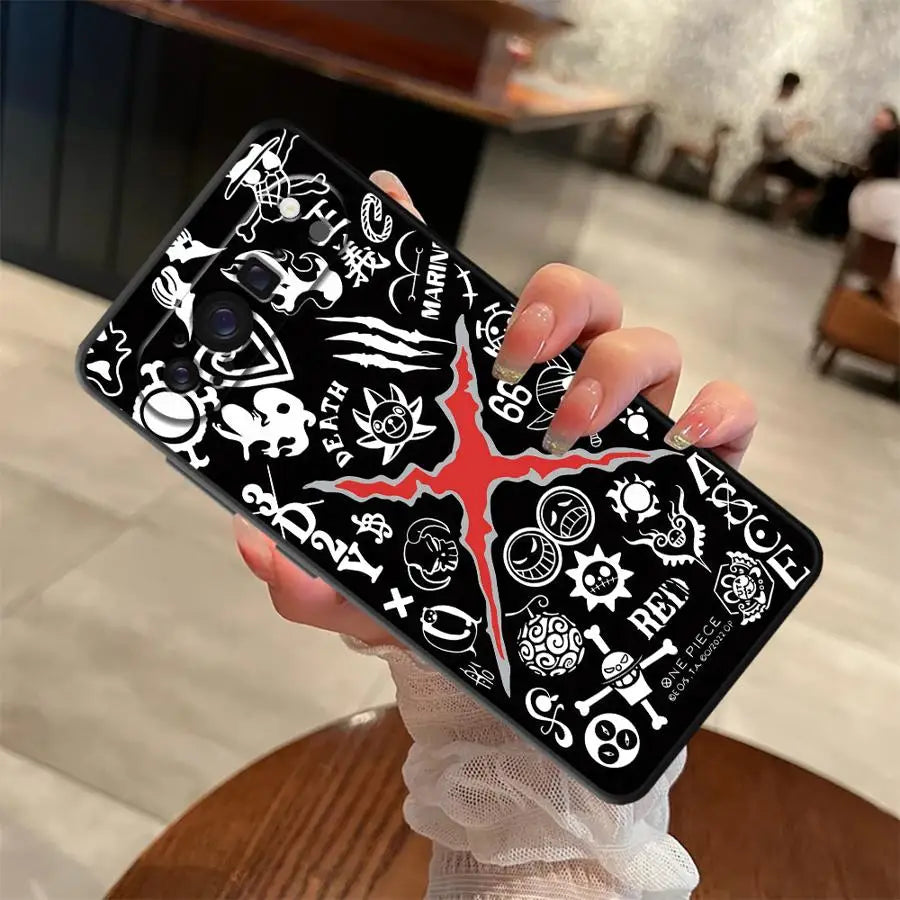 O-One P-Pieces Anime Case for Google Pixel 8a 7 Pro 9 Pro XL 6a 9a 8 Pro 6 Pro 7a Soft Cover