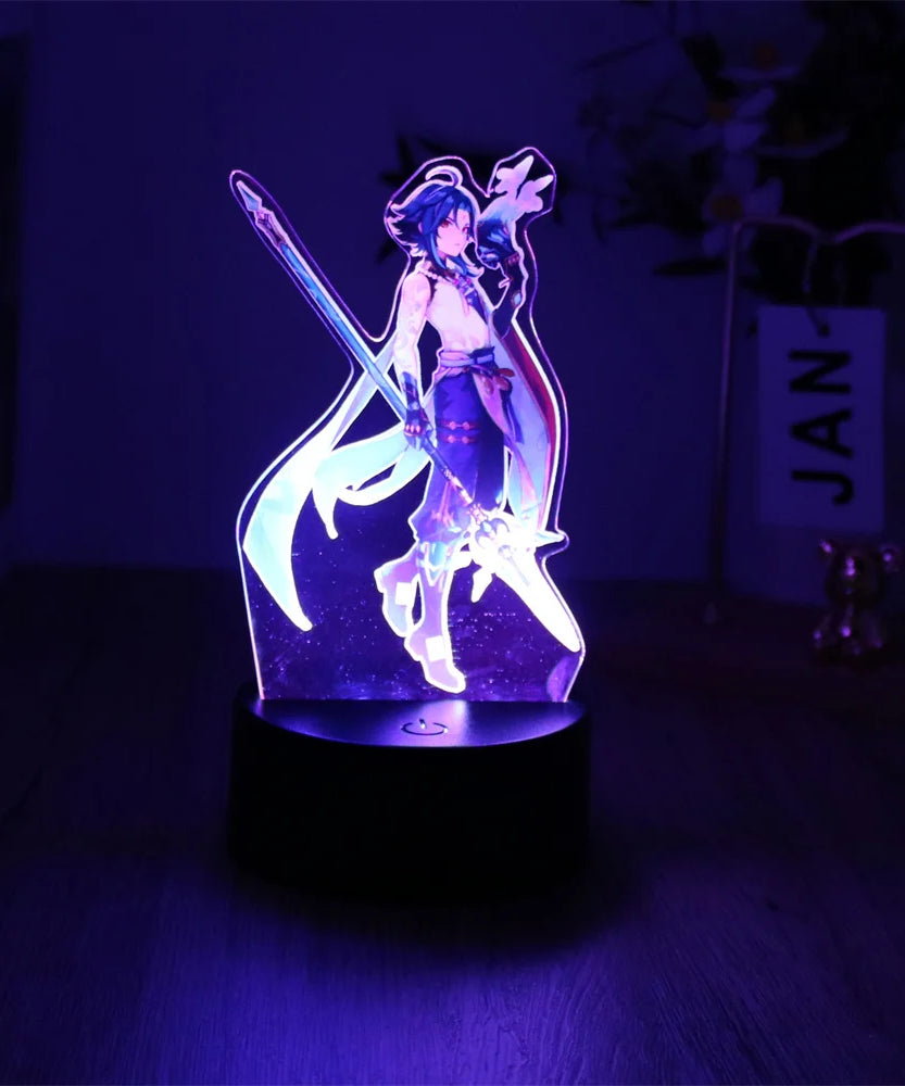 Genshin Impact 3D Lamp Anime LED Night Light Decorative Smart Touch dreamcast for Bedroom Home Decoration Valentine's Day Gift