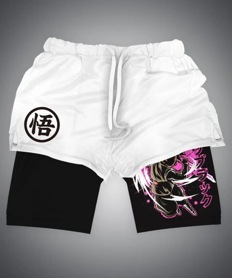 New Dragon Ball Son Goku Shorts Anime Men Double Layer Sports Short Pants Sportswear Jogger Breathable Beach Pants