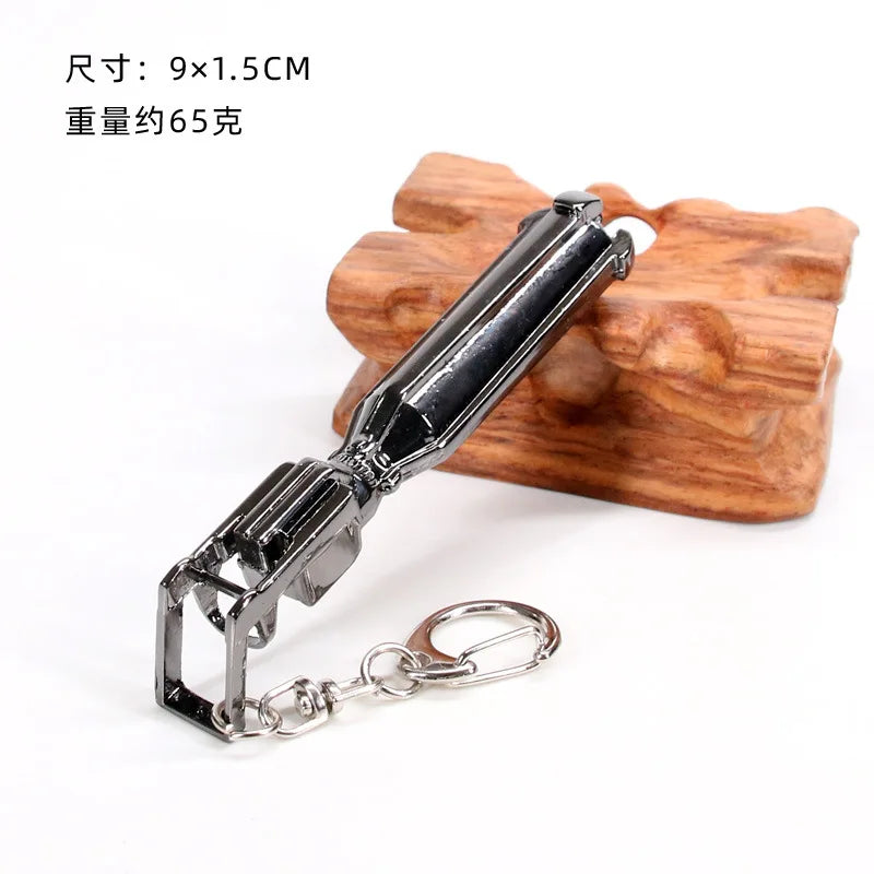 Cool Anime Black Rock Shooter Scythe Bag Parts, Death God Sickle Shape Zinc Alloy Bag Parts