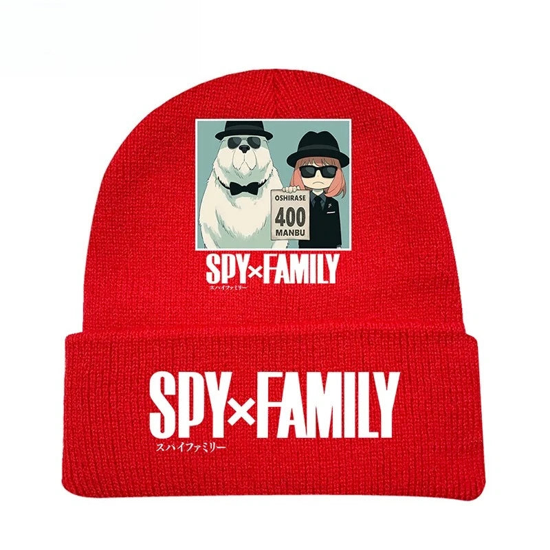 New Spy×Family Peripherals for Men and Women New Personalized Creative Letter Printing Soft, Comfortable and Warm Knitted Hats