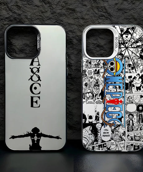 One Piece Logo iPhone 15 14 13 12 11 8 7 XS XR X Pro Max Plus  Case - Silver/Colorful