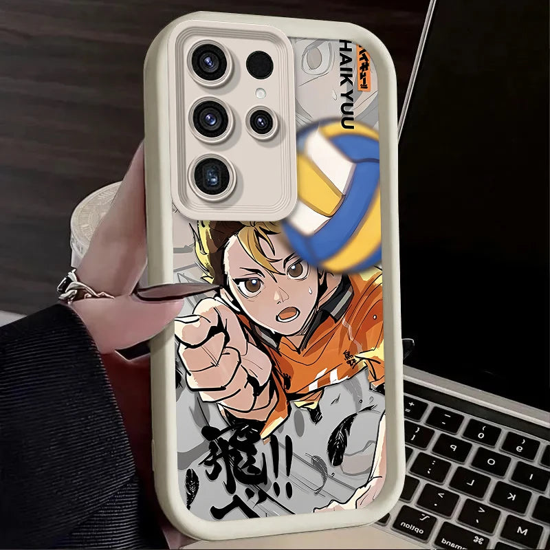 Anime Haikyuu Shoyo Hinata Case For Samsung Galaxy S24 S25 S23 Ultra S22 S21 Plus FE A36 A56 A26 A16 A06 A15 A25 A35 A55 5G Etui
