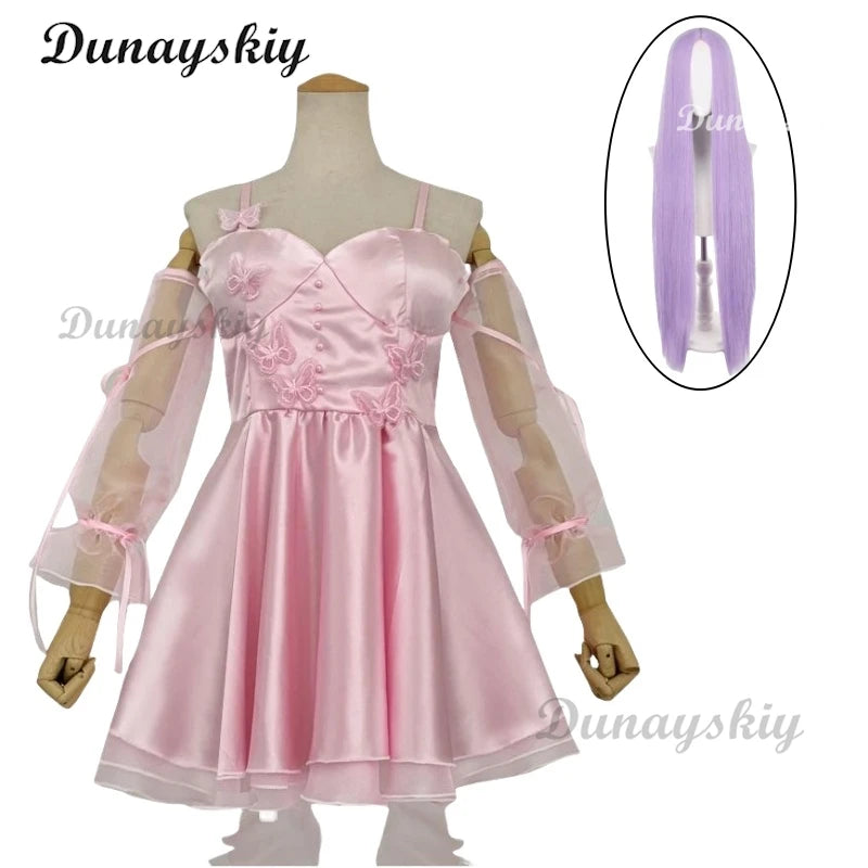 Anime Love and Deepspace Suspender Dress Wig Cosplay Xavier Zayne Rafayel Sylus Women Lolita Girl Necklace Suit Carnival Costume