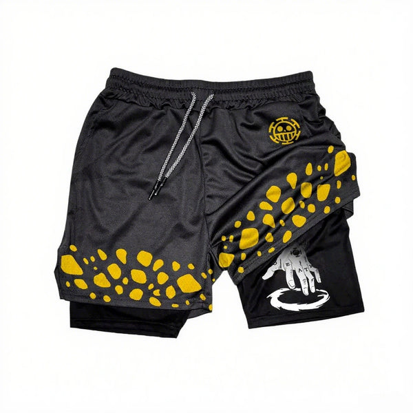 One Piece 2-in-1 Gym Shorts — Quick-Dry Sportswear