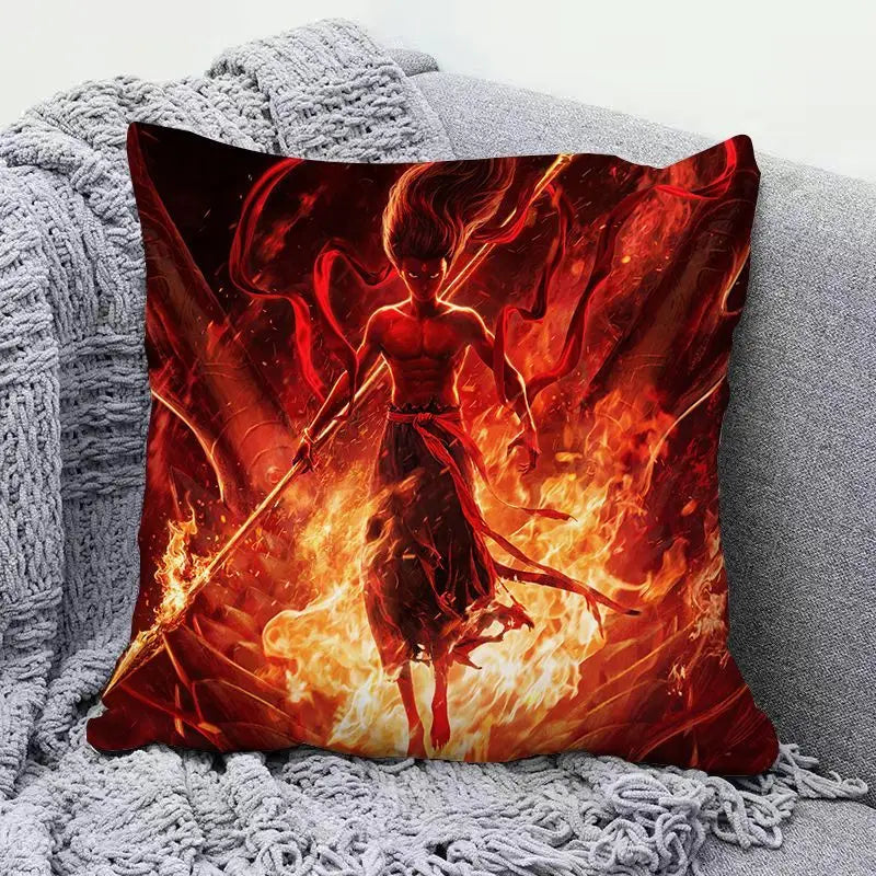 Ne Zha anime peripherals pillows cute personality creative fashion living room sofa bedroom cushions holiday gift