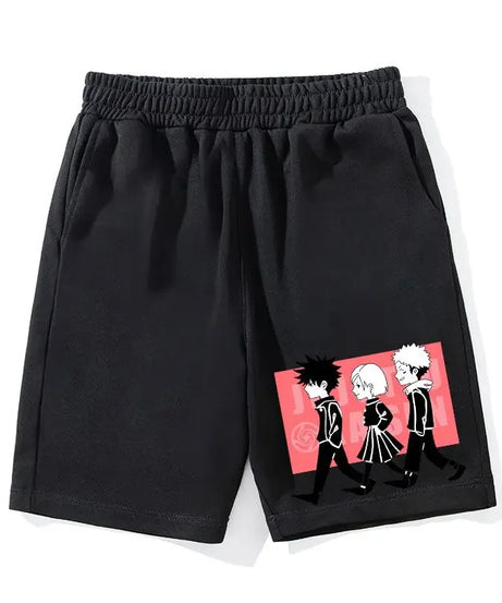 Anime Jujutsu Kaisen Workout Gym Shorts for Men Quick Dry Breathable Casual Athletic Shorts with Pockets Summer Running Short
