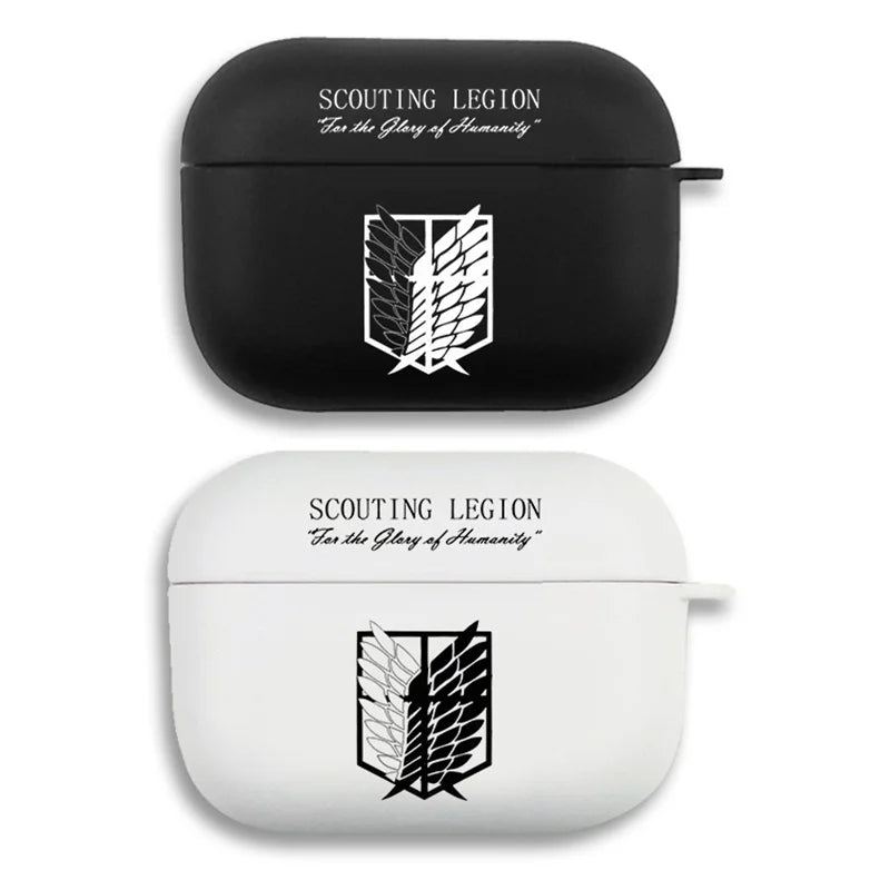 Anime Attack on Titan Earphone Case For Apple iPhone Charging Box For AirPods 1 2 3 Pro2 Clear wireless Bluetooth headphone case