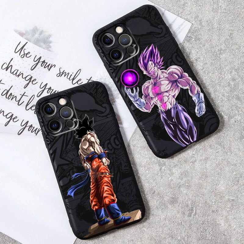 Son Goku Black TPU Case – Dragon Ball Anime iPhone 7–15 Pro Max