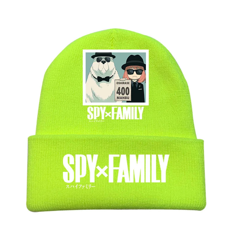 New Spy×Family Peripherals for Men and Women New Personalized Creative Letter Printing Soft, Comfortable and Warm Knitted Hats