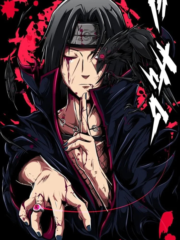 Uchiha Itachi New Diamond Painting Mosaic Naruto Cartoon Art Cross Stitch Embroidery Rhinestones Home Decor Children's Gift