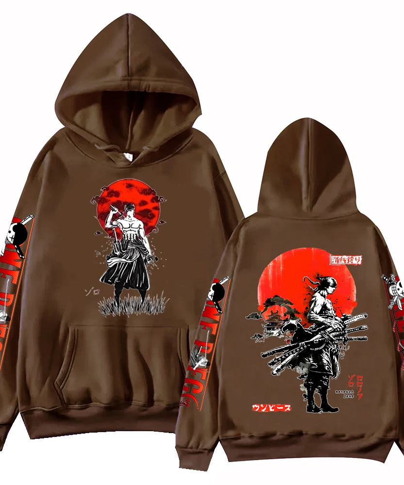Hot Anime Zoro Hoodie Harajuku Hip Hop Pullover Tops Sweatshirt Gift