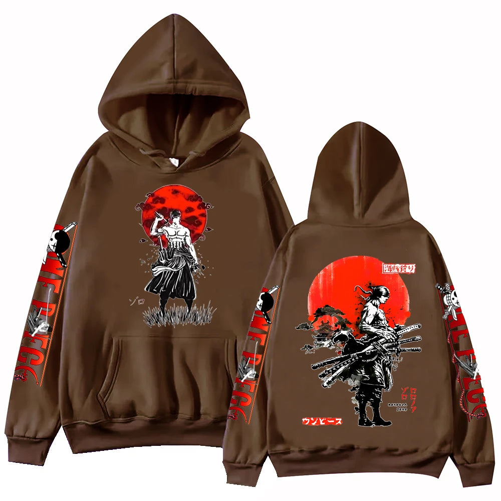 Hot Anime Zoro Hoodie Harajuku Hip Hop Pullover Tops Sweatshirt Gift