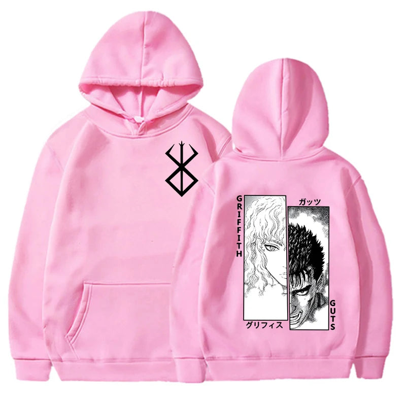 Hot Anime Guts Griffith Graphic Printed Hoodie Unisex Autumn Winter Casual Loose Long Sleeve Pullover Fashion Sweatshirt