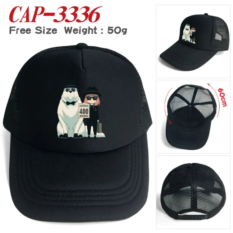 Pop Summer Cap Sun Visor Anya Forger Cute Hip Hop Caps Spy X Family Anime Cowboy Hat Peaked Trucker Dad Hats Gift