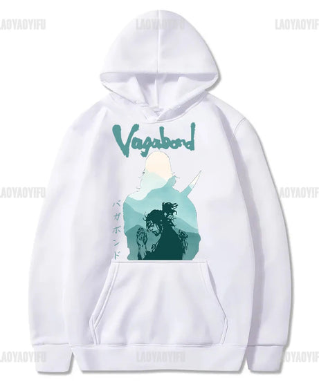 Manga 90s VAGABOND Miyamoto Musashi Print Man Hoodies Acg Fans Streetwear Hipster Otaku Clothing Casual Girl Sweatshirts