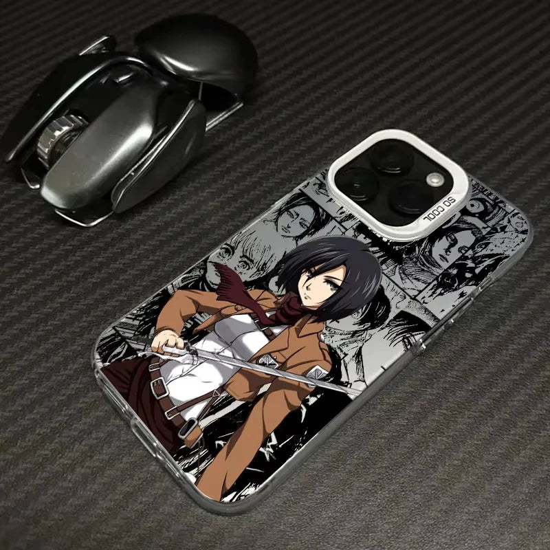 Hot Anime J-Jaegers M-Mikasas Phone Case For Samsung Galaxy A14 A15 5G S21 S22 S23 S24 5G FE Plus Ultra A25 A35 A52 A53 A54 A55