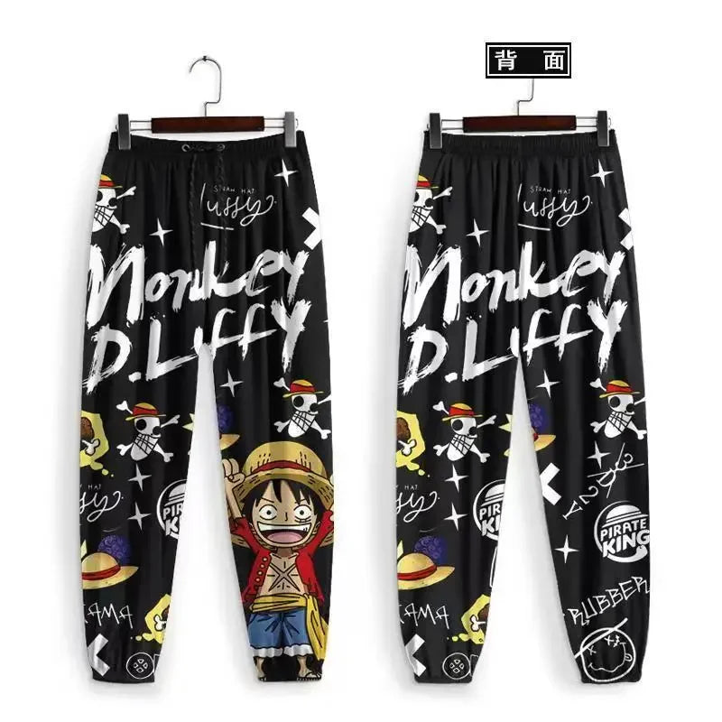 One Piece Anime Fleece Sweatpants – Unisex Casual Joggers for Autumn & Winter
