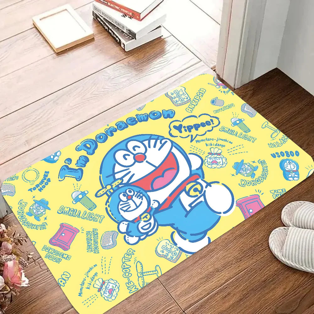Doraemon Anime Floor Mat Home Carpet Bathroom Foot Mat Absorbent Non-Slip Doormat