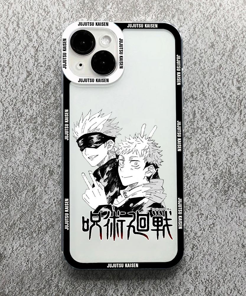 Gojo Satoru Clear Soft Case – Jujutsu Kaisen iPhone 11–16 Pro Max & Plus