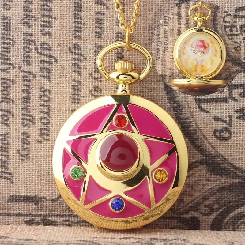 Sailor Moon Moon Prism Pocket Watch Second Generation Lifewith sailor moon Card Captor Sakura accessories holiday gift