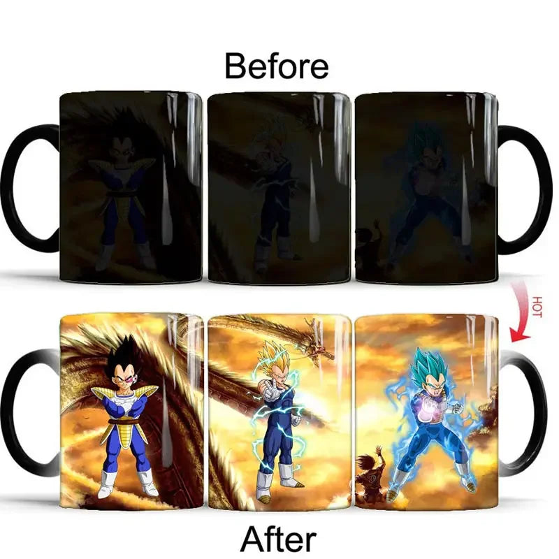 Dragon Ball Goku Color Changing Cup Mug Personalised Magic Mugs Heat Activated Image Photo Coffee Mugs Surprised