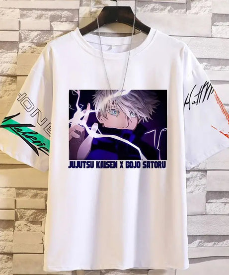 Anime Summer Jujutsu Kaisen T-Shirt Gojo Satoru Clothes Men and Women Fashion T Shirts Short Sleeves Casual Tops birthday gifts