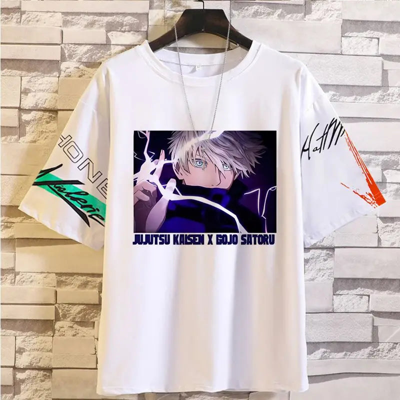 Anime Summer Jujutsu Kaisen T-Shirt Gojo Satoru Clothes Men and Women Fashion T Shirts Short Sleeves Casual Tops birthday gifts