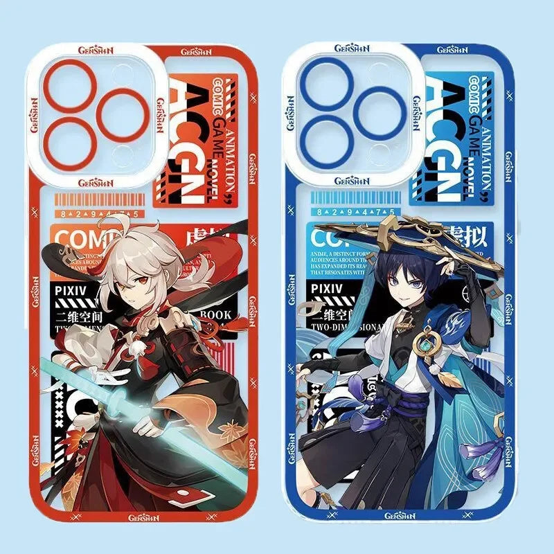 Genshin Impact Phone Case For iPhone 17 16 15 11 12 14 13 Pro Max Mini X XS XR 7 Plus 16E Air Shockproof Silicone Cover Fundas