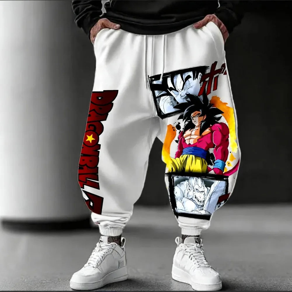Dragon Ball Autumn/Winter Men's and Women's Pure Cotton Sweatpants Fashion Animation Printing Loose Daily Wear Casual Pants