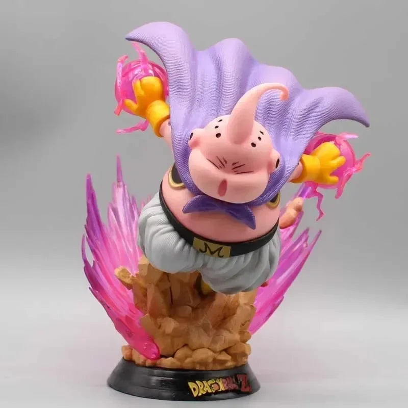 18cm Dragon Ball Z Anime Figure Majin Buu Fat Buu Action Figure with Light PVC Statue Model Doll Collection Decoration Toys Gift
