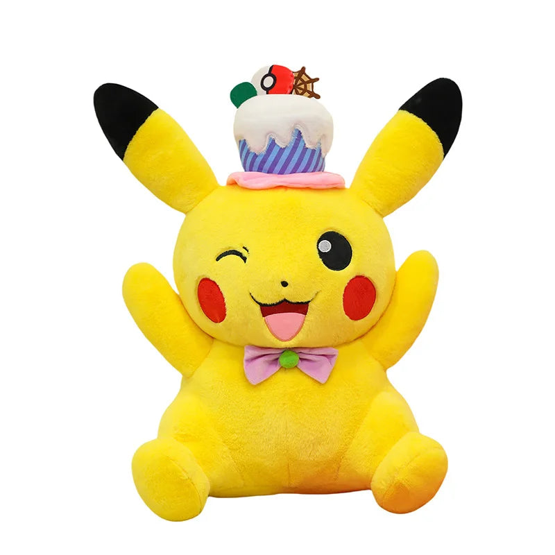 Pokemon Kawaii Pikachu Plush Toy Stuffed Doll Large Pillow for Kids Birthday Xmas Gift Pokemon Cake Plushie Arcade Prize
