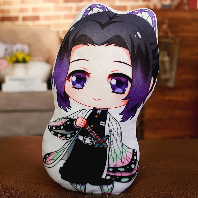 Tanjiro & Nezuko Plush Pillow – Demon Slayer Anime Cushion