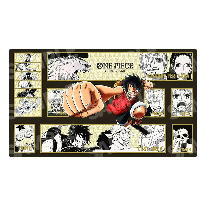 One Piece OPCG Playmat Luffy Edwards Newgate Anime Playmat Trading Card Game Mat Dedicated Card Play Against Table Mat Gift
