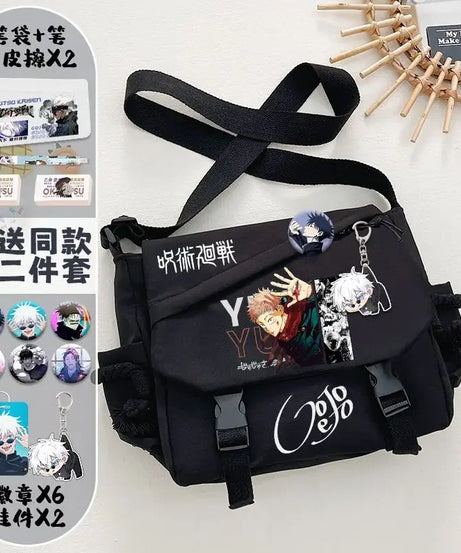 Jujutsu Kaisen Shoulder Bag – Cute Anime Messenger Bag for Students & Fans