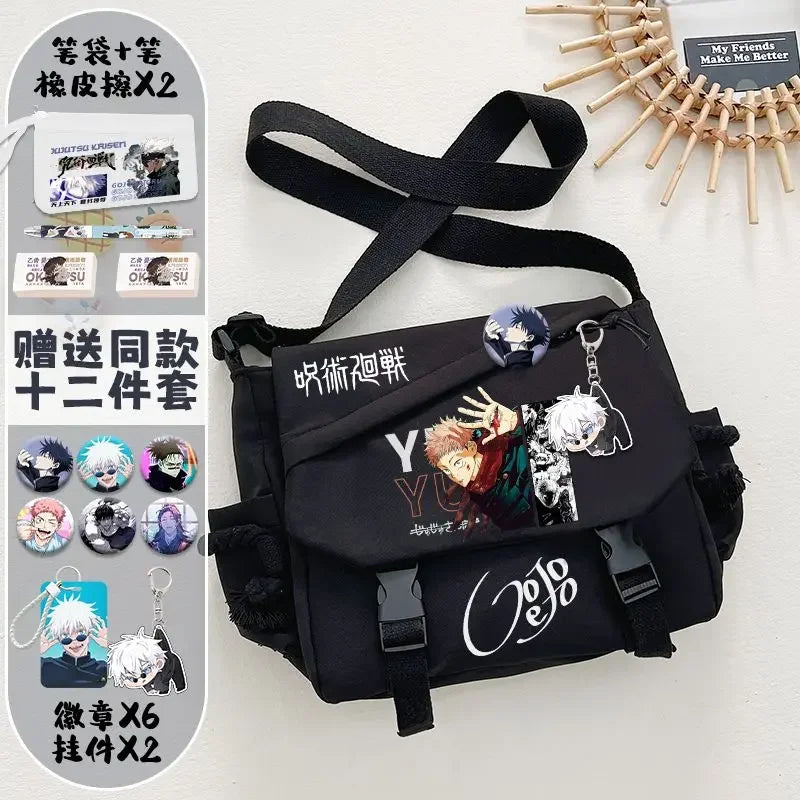 Jujutsu Kaisen Shoulder Bag – Cute Anime Messenger Bag for Students & Fans